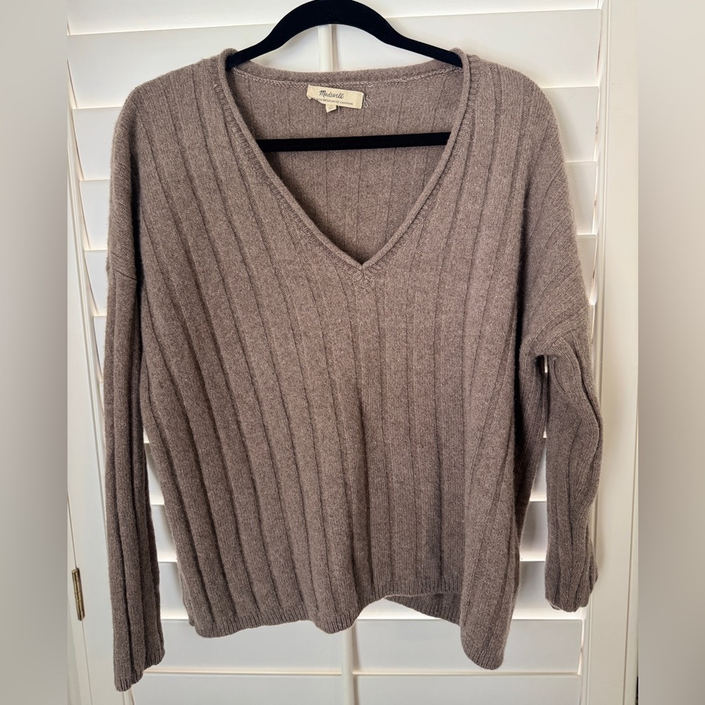 Madewell Cashmere V-Neck Sweater - S